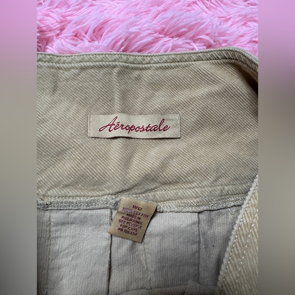 Aeropostale Khaki Corduroy Pleated Skirt - Picture 3 of 4